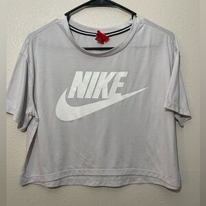 Nike Women's White Grey Crop Top size L